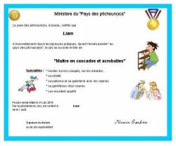 Mini internet diplome liam cascades et acrobaties 2018